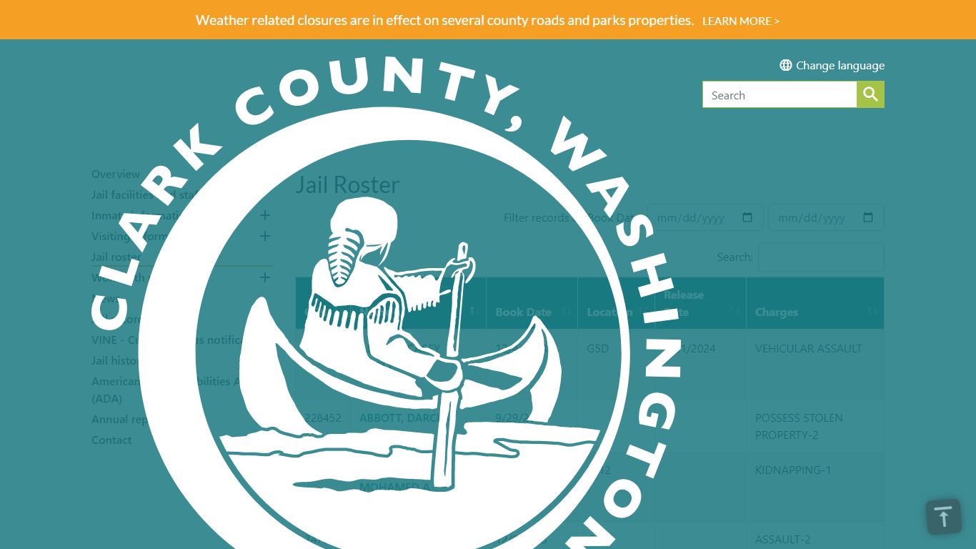Jail Roster | Clark County